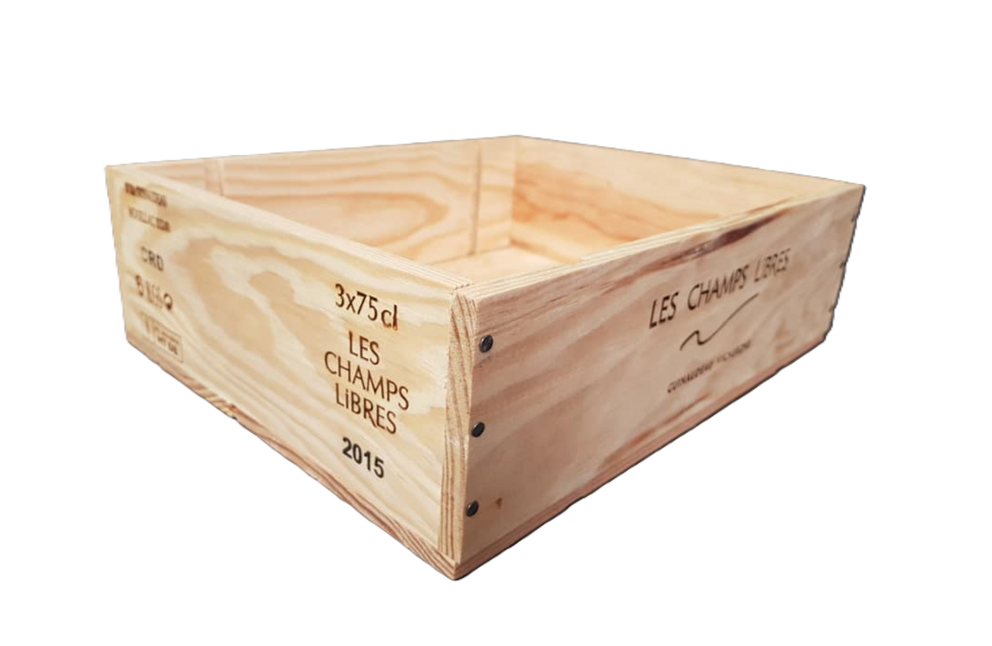 3 Bottle French Wine Box with Lid