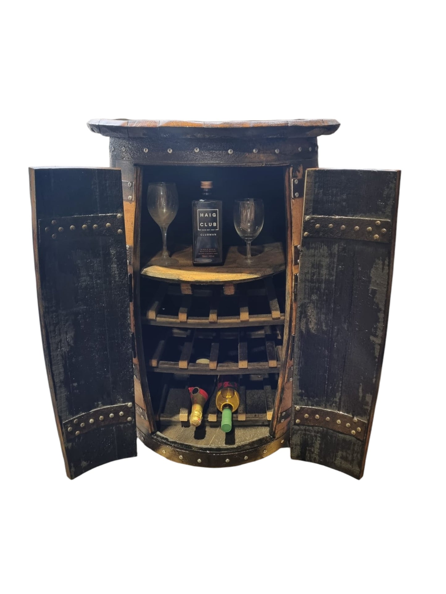 All in One Bourbon Barrel Cabinet
