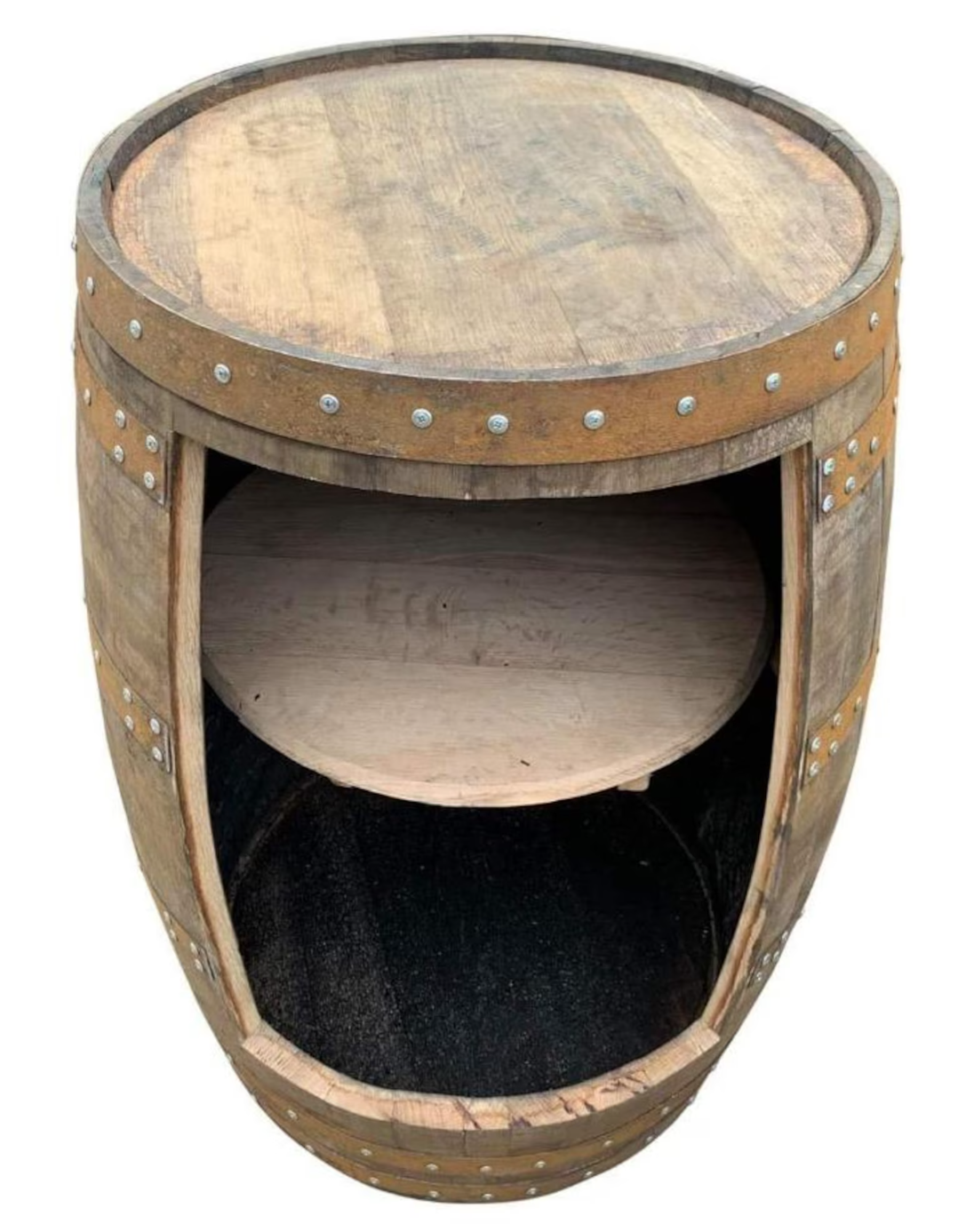 Bourbon Barrel Cabinet - No Doors