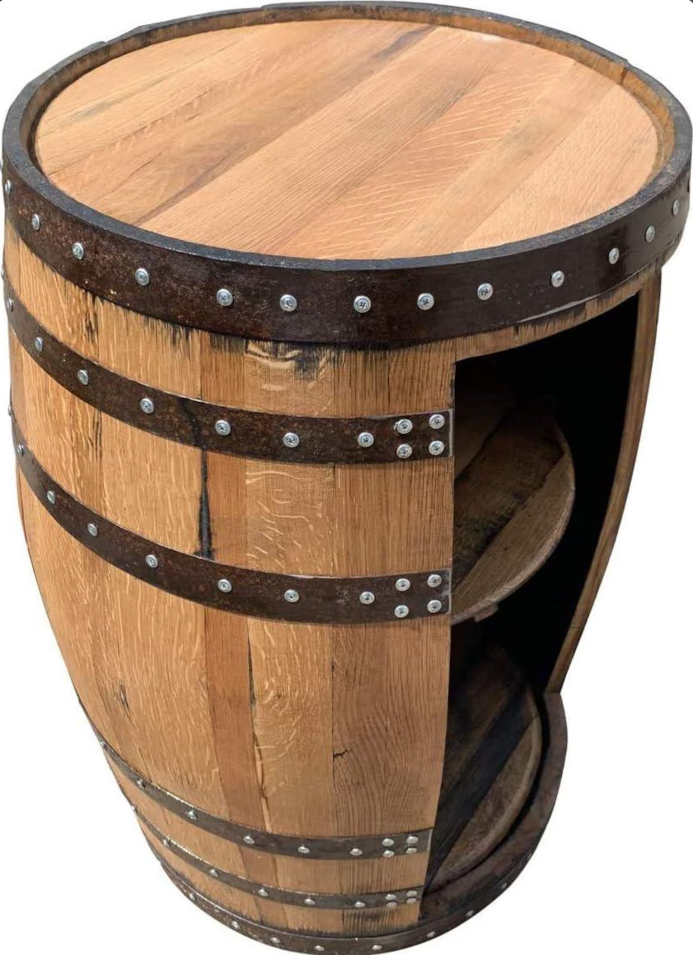 Bourbon Barrel Cabinet - No Doors