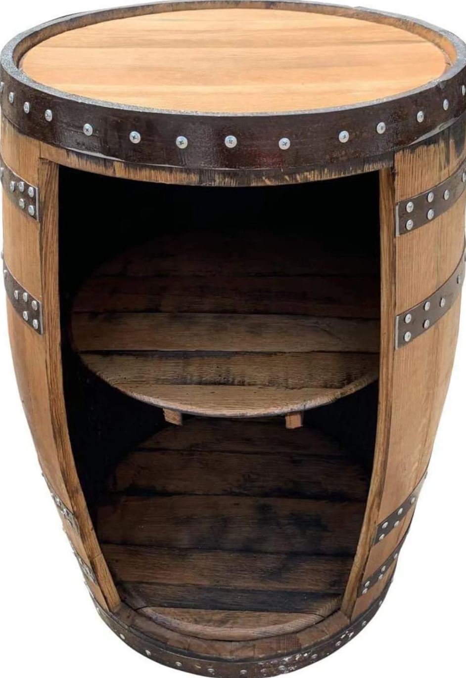 Bourbon Barrel Cabinet - No Doors