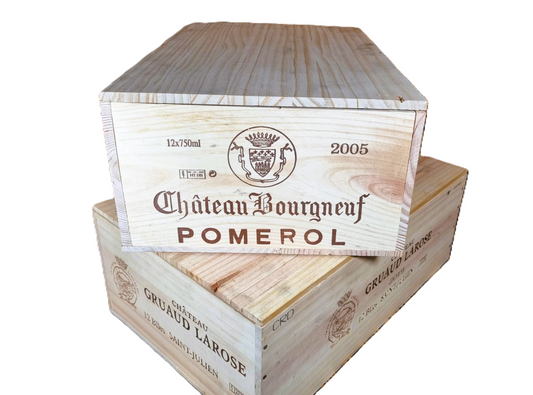 12 Bottle French Wine Box with Lid