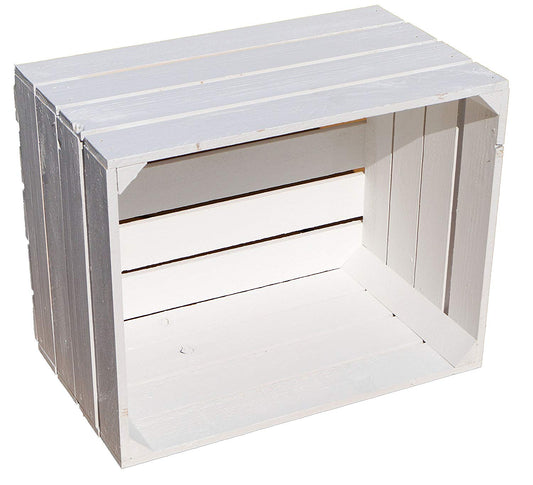 White Painted European Apple Crate (Reproduction)